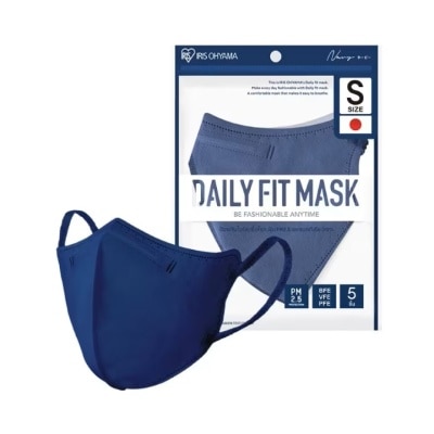 Iris Ohyama Face Mask Daily Fit Size S Navy Blue 5 Pcs Watsons Co Th