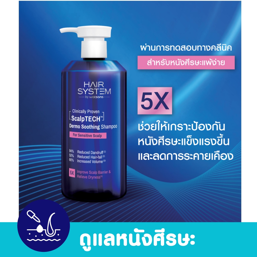 Hair System By Watsons Scalptech Dermo Soothing Shampoo 500ml. image