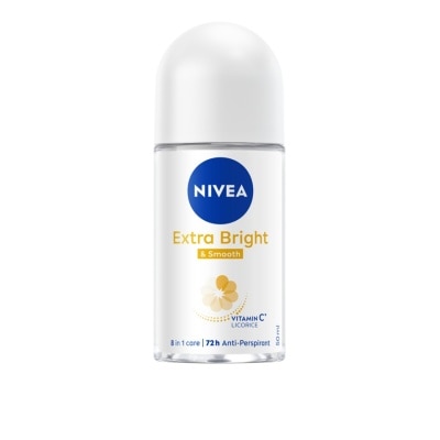Nivea Nivea Roll On Extra Bright  Smooth 50 Ml. โรลออน ระงับกลิ่นกาย