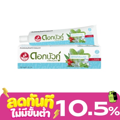 Twin Lotus ดอกบัวคู่ ยาสีฟันสมุนไพร เฟรช แอนด์ คลู 100 กรัม image