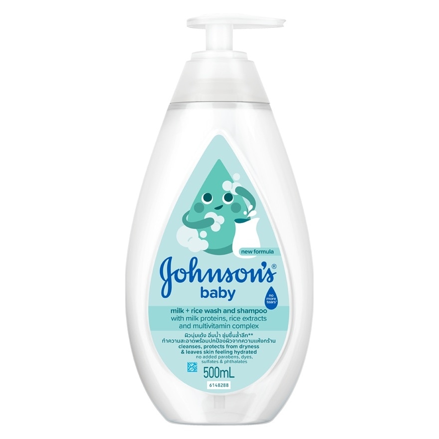 Johnson's Baby Milk + Rice Wash  Shampoo 500 Ml.