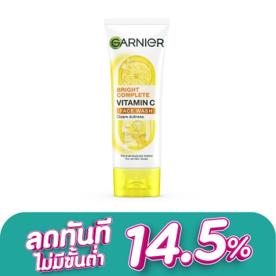 Garnier - การ์นิเย่ ไบรท์ คอมพลีท วิตามินซี เฟส วอช 100 มล.