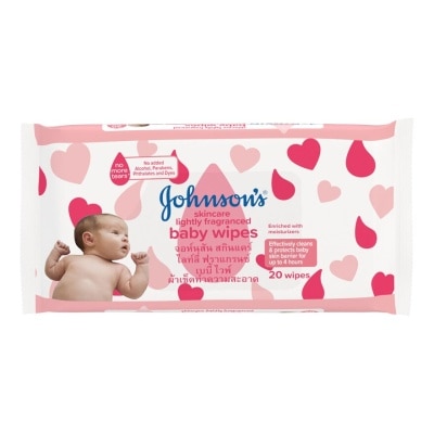 Johnson Johnson Baby Wipes Skincare Lightly Fragranced 20 Sheets