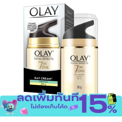 Olay โอเลย์ โททัล เอฟเฟ็คส์ 7 อิน 1 เดย์ครีม เจนเทิล เอสพีเอฟ15 50กรัม image