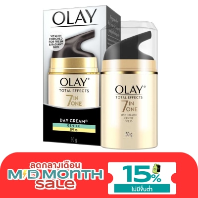 Olay โอเลย์ โททัล เอฟเฟ็คส์ 7 อิน 1 เดย์ครีม เจนเทิล เอสพีเอฟ15 50กรัม image