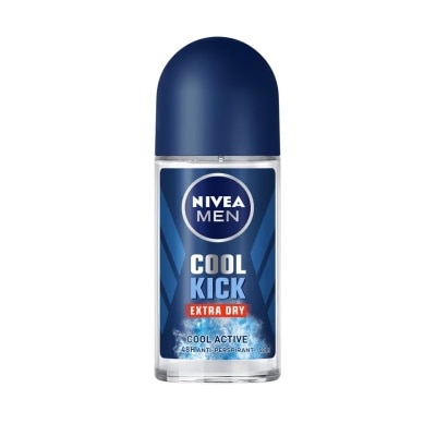 Nivea Nivea Men Roll On Cool Kick 50 Ml. ผู้ชาย โรลออนลดเหงื่อ ระงับกลิ่นกาย