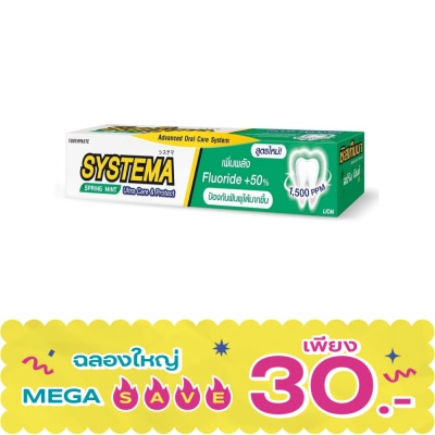 Systema - ซิสเท็มมา ยาสีฟัน อัลตร้า แคร์ แอนด์ โพรเทคท์ สปริง มินต์ 140 กรัม image