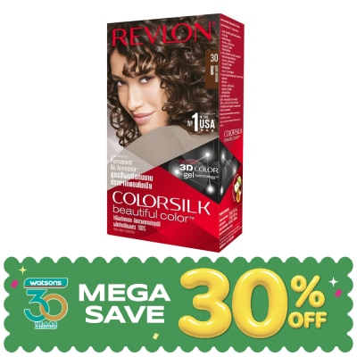 Revlon - เรฟลอน คัลเลอร์ซิลค์ แฮร์คัลเลอร์ No.30น้ำตาลเข้ม image