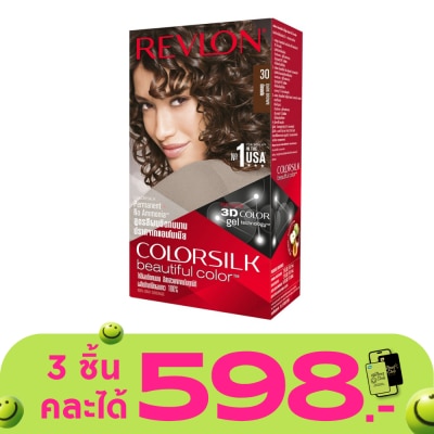 Revlon - เรฟลอน คัลเลอร์ซิลค์ แฮร์คัลเลอร์ No.30น้ำตาลเข้ม