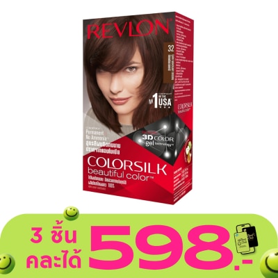 Revlon - เรฟลอน คัลเลอร์ซิลค์ แฮร์คัลเลอร์ No.32 น้ำตาลมาฮอกกานี