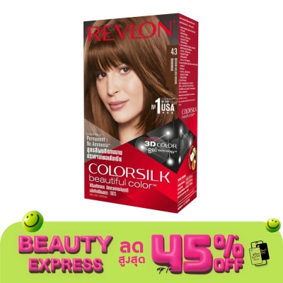 Revlon เรฟลอน คัลเลอร์ซิลค์ แฮร์คัลเลอร์ No.43 น้ำตาลทองกลาง