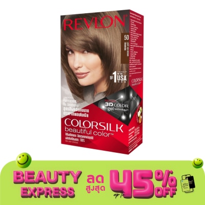 Revlon เรฟลอน คัลเลอร์ซิลค์ แฮร์คัลเลอร์ No.50 น้ำตาลเทาอ่อน