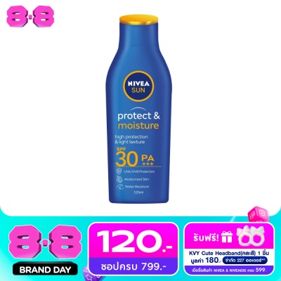 Nivea - นีเวีย ซัน โพรเท็ค แอนด์ มอยส์เจอร์ บอดี้ โลชั่น เอสพีเอฟ30 พีเอ+++ 125 มล. image