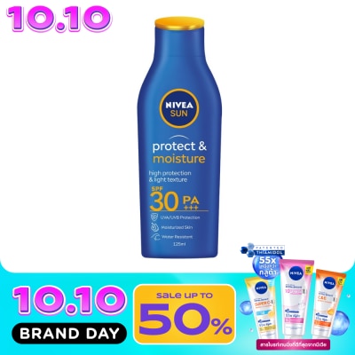 Nivea นีเวีย ซัน โพรเท็ค แอนด์ มอยส์เจอร์ บอดี้ โลชั่น เอสพีเอฟ30 พีเอ+++ 125 มล. image