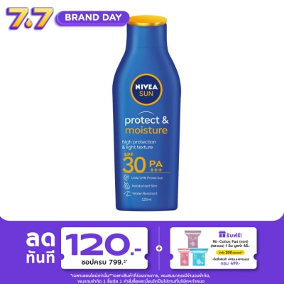 Nivea - นีเวีย ซัน โพรเท็ค แอนด์ มอยส์เจอร์ บอดี้ โลชั่น เอสพีเอฟ30 พีเอ+++ 125 มล.