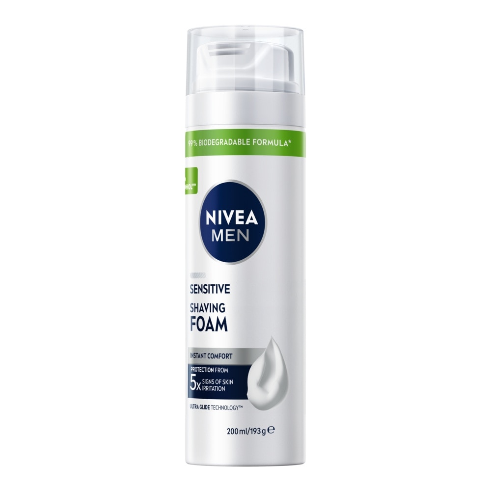 Nivea Men Shaving Foam Sensitive 200 Ml. ผู้ชาย โฟมโกนหนวด image