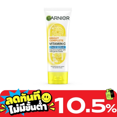 Garnier การ์นิเย่ ไบรท์ คอมพลีท วิตามินซี เฟส สครับ 100 มล. image