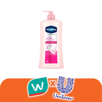 Vaseline - วาสลีน เฮลธี้ ไบรท์ ยูวี เอ็กซ์ตร้า ไบรท์เทนนิ่ง กลูต้า เซราไมด์ 480 มล.