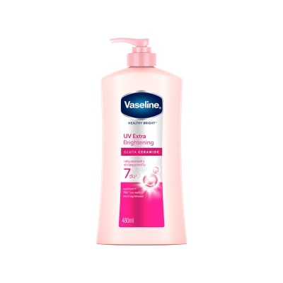 Vaseline วาสลีน เฮลธี้ ไบรท์ ยูวี เอ็กซ์ตร้า ไบรท์เทนนิ่ง กลูต้า เซราไมด์ 480 มล.