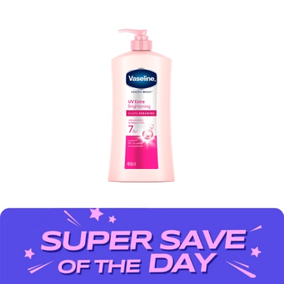 Vaseline - วาสลีน เฮลธี้ ไบรท์ ยูวี เอ็กซ์ตร้า ไบรท์เทนนิ่ง กลูต้า เซราไมด์ 480 มล.