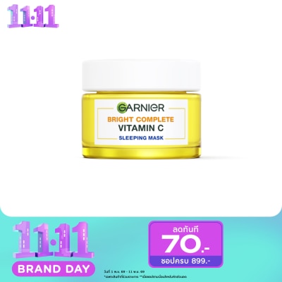 Garnier การ์นิเย่ ไบรท์ คอมพลีท วิตามินซี สลีปปิ้ง มาส์ก 50 มล. image