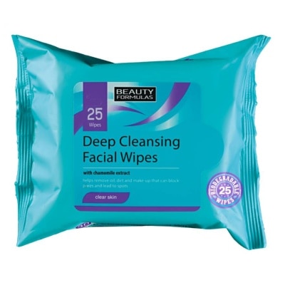 Beauty Formulas Beauty Formulas Deep Cleansing Facial Wipes 25pcs.