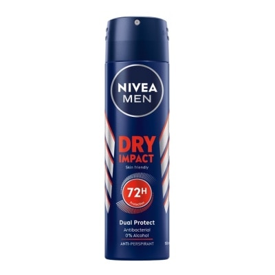 Nivea Nivea Men Deo Spray Dry Impact 150 Ml. ผู้ชาย สเปรย์ลดเหงื่อ ระงับกลิ่นกาย