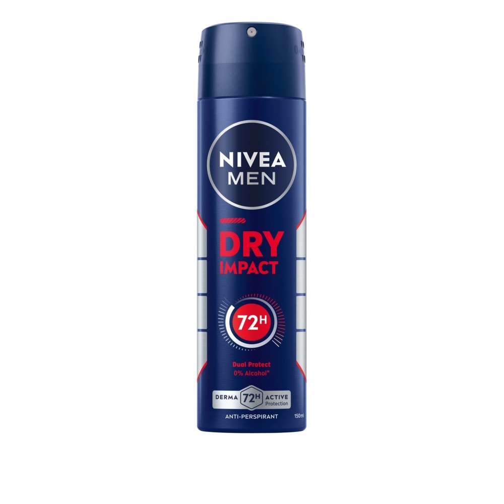 Nivea Men Deo Spray Dry Impact 150 Ml. ผู้ชาย สเปรย์ลดเหงื่อ ระงับกลิ่นกาย image