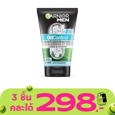 Garnier Men - การ์นิเย่ เมน สครับ ออยคอนโทรล แอนตี้-แบล็คเฮด ไอซี่ 100 มล.