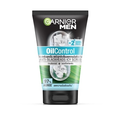 Garnier Men การ์นิเย่ เมน สครับ ออยคอนโทรล แอนตี้-แบล็คเฮด ไอซี่ 100 มล.