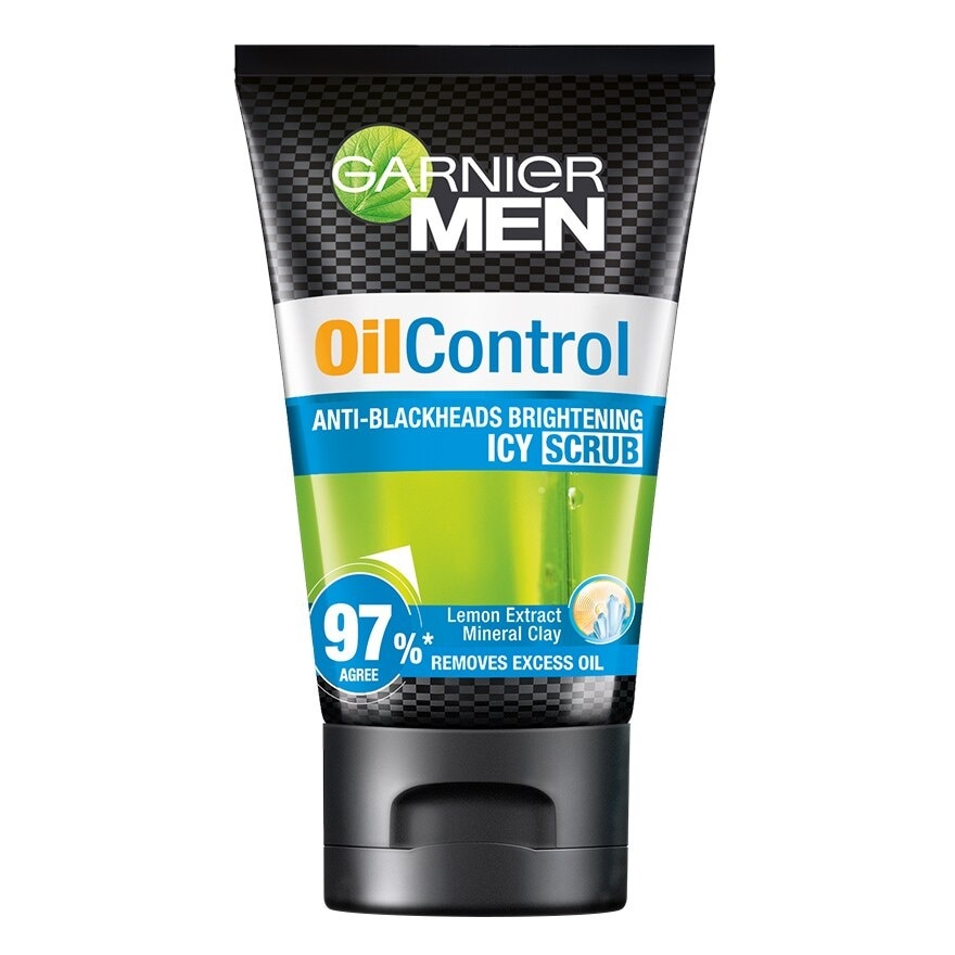 Garnier Men Turbo Bright Oil Control Icy Scrub 100 Ml.