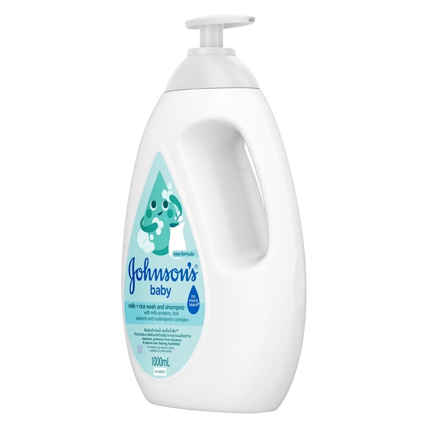 Johnson's Baby Milk + Rice Wash  Shampoo 1000 Ml.