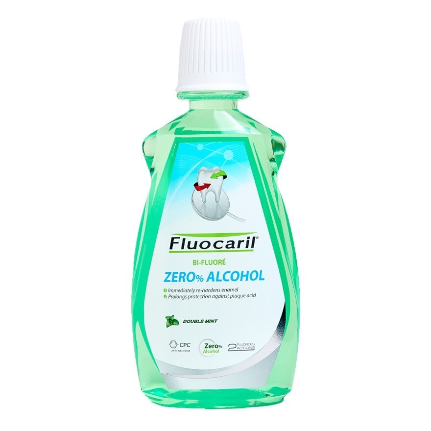 Fluocaril Mouthwash Zero Alcahol Double Mint 500 Ml.