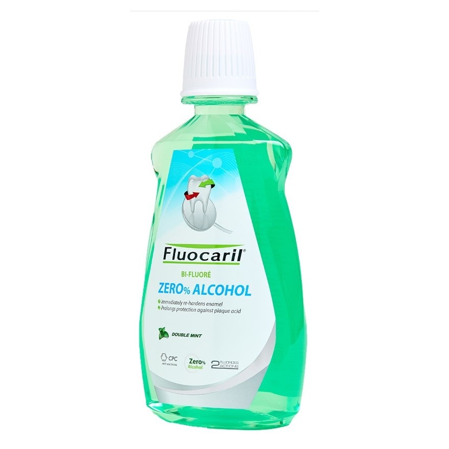 Fluocaril Mouthwash Zero Alcahol Double Mint 500 Ml.