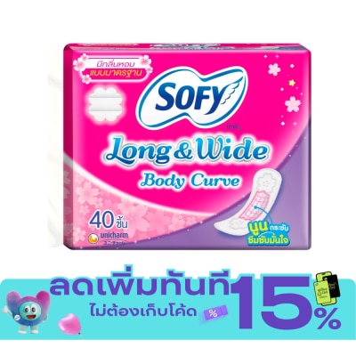 Sofy Sofy Pantiliner Regular Long Wide Body Curve Scented 40 Pcs. image