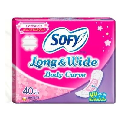 Sofy Sofy Pantiliner Regular Long  Wide Body Curve Scented 40 Pcs.