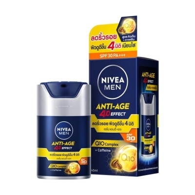 Nivea นีเวีย เมน แอนตี้-เอจ โฟร์ดี เอฟเฟค เอสพีเอฟ30 พีเอ+++ 45 มล. เซรั่มบำรุงผิว