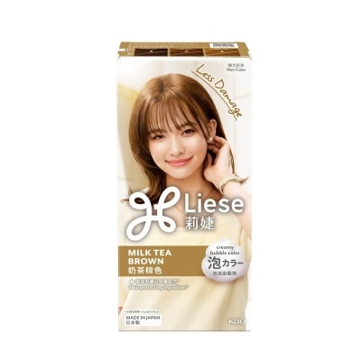 Liese - ลิเซ่ ครีมมี่ บับเบิ้ล คัลเลอร์ มิลค์ที บราวน์ น้ำตาลชานม