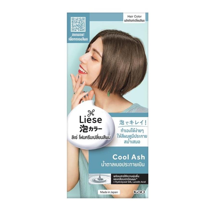 Liese Liese Creamy Bubble Color Cool Ash โฟมเปลี่ยนสีผม ทำสีผม สีน้ำตาลเบจประกายเงิน