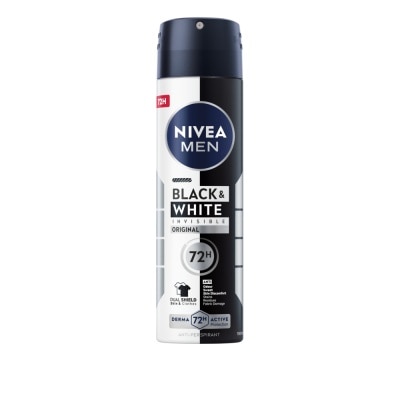 Nivea - นีเวีย เมน ดีโอ สเปรย์ แบล็ค แอนด์ ไวท์ 150 มล. สเปรย์ ลดเหงื่อ ระงับกลิ่นกาย ผู้ชาย