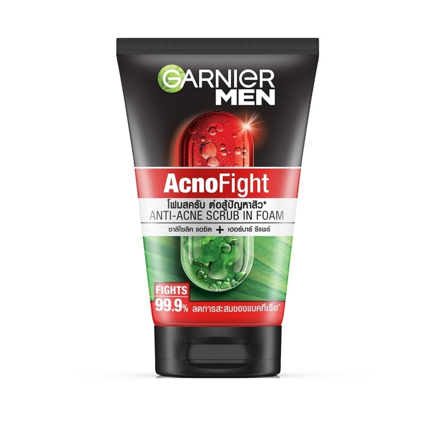 Garnier Men Acnofight Anti-Acne Scrub In Foam 100 Ml.