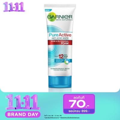 Garnier การ์นิเย่ เพียว แอคทีฟ โฟม 100 มล. image