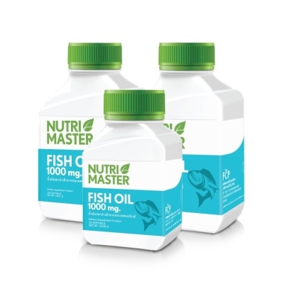 Nutri Master นูทรีมาสเตอร์ น้ำมันปลา 1000มก. ขนาด100 แคปซูล จำนวน 2 ขวด ฟรี 30 แคปซูล