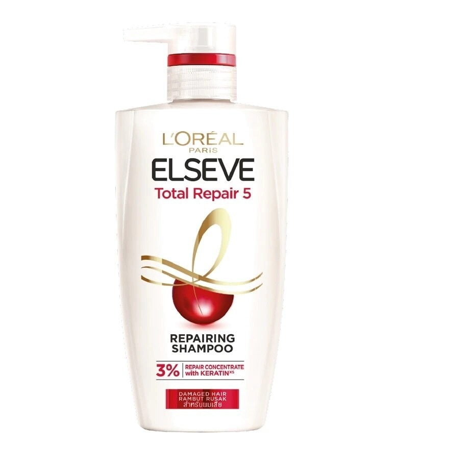 L'Oreal Paris Elseve Shampoo Total Repair 5 Repairing 410 Ml. สำหรับผมเสีย