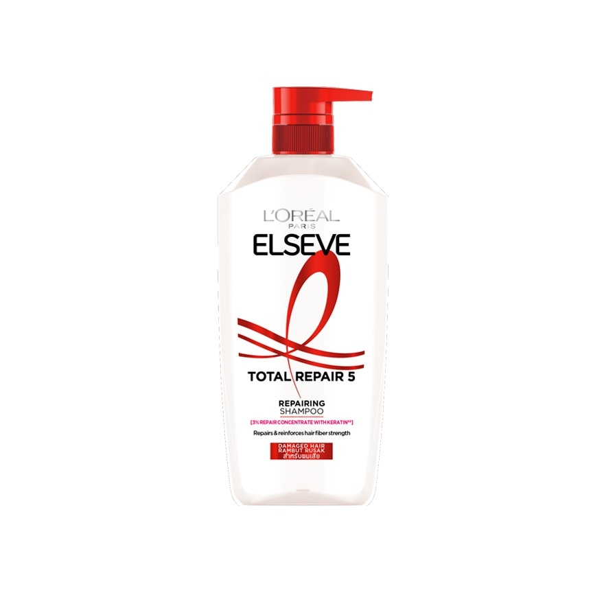 L'Oreal Paris Elseve Shampoo Total Repair 5 Repairing 400 Ml. ฟื้นฟูผมแห้งเสีย