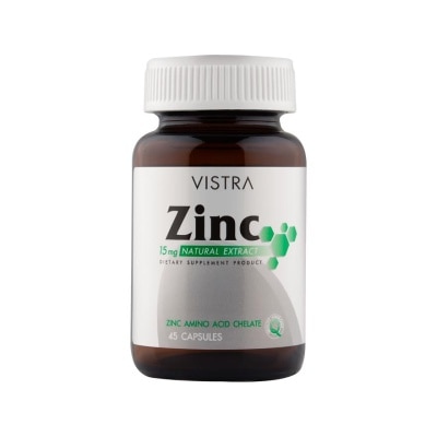 Vistra Vistra zinc วิสทร้า ซิงค์ 45 แคปซูล ผลิตภัณฑ์เสริมอาหาร