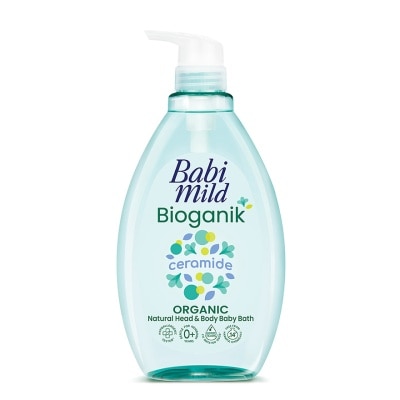 Babimild Babi Mild Baby Bath Bioganik Organic Natural Head  Body 800 Ml. อาบน้ำ สระผม เด็ก