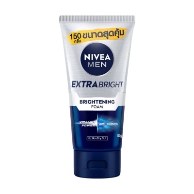 Nivea นีเวีย เมน เอ็กซ์ตร้า ไบรท์ เฟซ โฟม 150 กรัม โฟมล้างหน้า