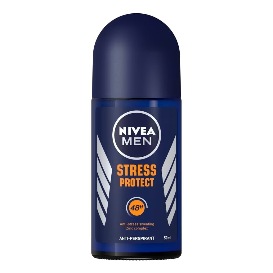 NIVEA Men Deo Roll On Stress Protect 50 Ml. โรลออน ลดเหงื่อ ระงับกลิ่นกาย ผู้ชาย