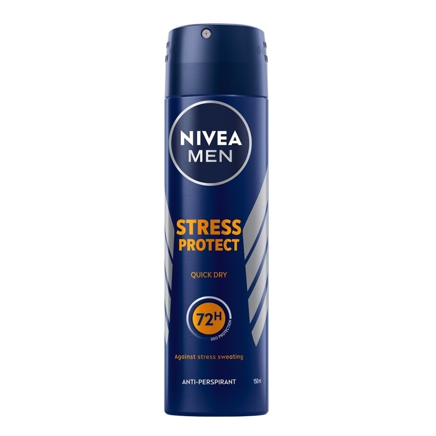 NIVEA Men Deo Spray Stress Protect 150 Ml. สเปรย์ ลดเหงื่อ ระงับกลิ่นกาย ผู้ชาย